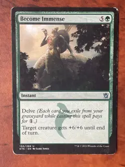 Become Immense MTG Magic the Gathering Card HP Heavily Played KTK - Image 1