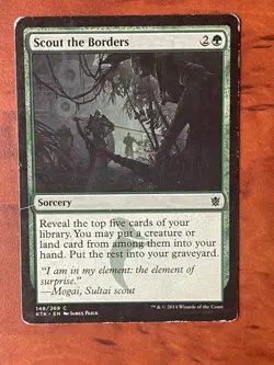 Scout the Borders MTG Magic the Gathering Card HP Heavily Played KTK - Image 1