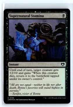 FOIL Supernatural Stamina Commander Masters - MTG Magic the Gathering Card - Image 1
