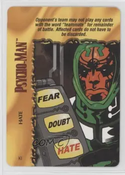 1997 Marvel Overpower Collectible Card Game - Classic Set Psycho-Man Hate 0c41 - Image 1