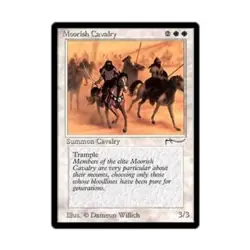 WOTC MtG Arabian Nights Moorish Cavalry - Dark (C1) VG - Image 1