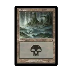 WOTC MtG Invasion Swamp #340 (C) (Foil) EX - Image 1