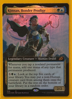 NM FOIL - Kinnan Bonder Prodigy (Extended Art) MTG Ikoria - Image 1