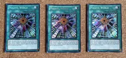 3 x YMP1-EN008 Malefic World - Secret Rare Limited Edition VLP YuGiOh Playset - Image 1