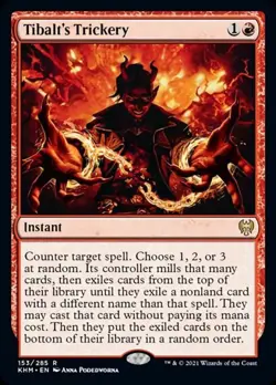 MTG English Tibalt's Trickery NM Normal Kaldheim - Image 1