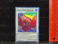 YUGIOH HOLO CARD BLACK ROSE DRAGON TCG 1ST EDITION - Image 1