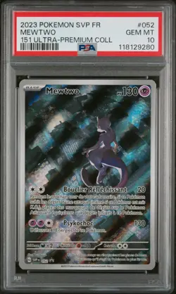 Carte Pokemon Mewtwo SVP052 FR PSA 10 UPC Mew 151 FR EV3.5 FR Ecarlate et Violet - Image 1