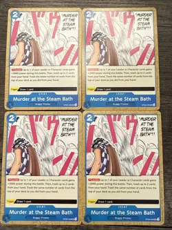 4x Murder at the Steam Bath OP09-059 English Emperors In New World One Piece - Image 1
