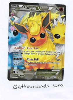 Pokemon Flareon EX RC28/RC32 Generations: Radiant Collection Holo LP Ungraded - Image 1
