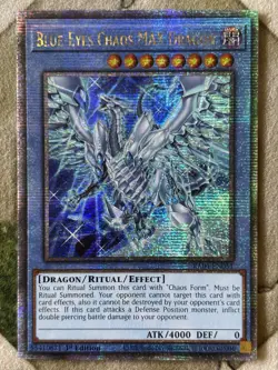 YuGiOh BLUE EYES CHAOS MAX DRAGON Quarter Century Secret Rare RA04 -EN051 - Image 2