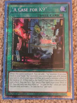 Yugioh! "A Case For K9" *STARLIGHT* Justice Hunters JUSH-EN040 NM In Hand - Image 1