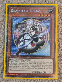 Yugioh! JUSH-EN001 “Dracotail Lukias” Starlight Rare NM In Hand - Image 1