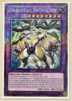 Yugioh Dracotail Arthalion JUSH-EN006 Starlight Rare 1st Edition NM In Hand - Image 1