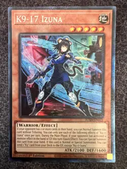 Yugioh K9-17 Izuna JUSH-EN031 Collector's Rare 1st Edition NM - Image 1