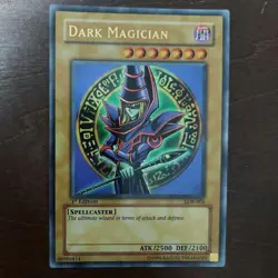 2002 YUGIOH LOB DARK MAGICIAN LOB-005 1ST EDITION PORTUGUESE - Image 1