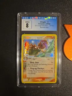 Kingler Reverse Holo Rare EX Crystal Guardians Pokemon Card 22/100 CGC 8 - Image 1