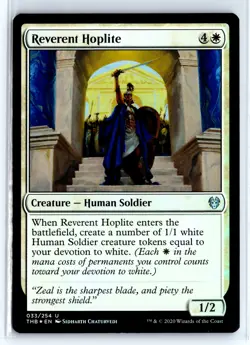 FOIL Reverent Hoplite Theros Beyond Death - MTG Magic the Gathering Card - Image 1