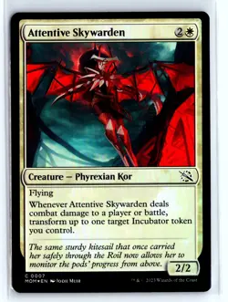 FOIL Attentive Skywarden March of the Machine - MTG Magic the Gathering Card - Image 1