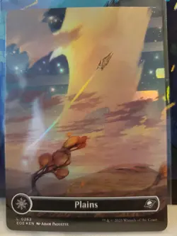 L 0262 Plains FOIL BORDERLESS Full Art Land Edge of Eternities EOE MTG Card - Image 1