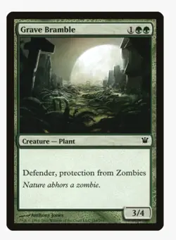 Grave Bramble #184 Innistrad (ISD) Magic Card in Protective Sleeve - Image 1