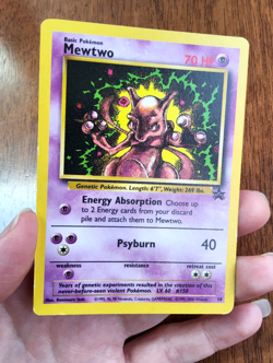 Pokemon TCG Mewtwo WOTC Black Star promo card 14/53 2000 LP - Image 3