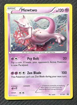 MEWTWO Black Star Promo POKEMON Holo 2015 Trading Card XY101 ***NM*** - Image 1