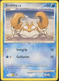 Krabby 75/106 Great Encounters Regular Pokemon Card - Image 1