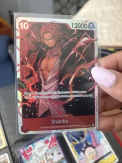 One Piece Card Game Shanks OP09-004 SR Foil Super Rare NM Condition - Image 1