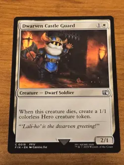 MTG Final Fantasy - Dwarven Castle Guard - FIN 18 - Regular - Image 1