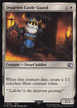 MTG Final Fantasy - Dwarven Castle Guard - FIN 18 - Regular - Image 2
