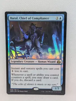Baral Chief of Compliance Aether Revolt FOIL Magic MTG CRIMPED misprint error - Image 1