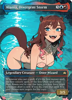 MTG - Alania, Divergent Storm - Fanart Borderless Style - EDH / Playtest - Image 1