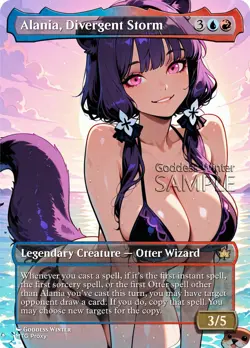 MTG - Alania, Divergent Storm - Fanart Borderless Style - EDH / Playtest - Image 1