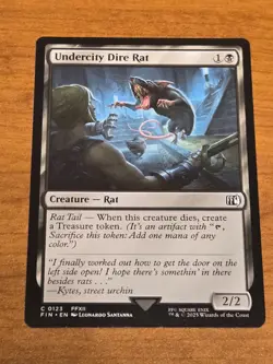 MTG Final Fantasy - Undercity Dire Rat - FIN 123 - Regular - Image 1