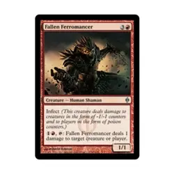 WOTC MtG New Phyrexia Fallen Ferromancer (U) (x4) NM - Image 1