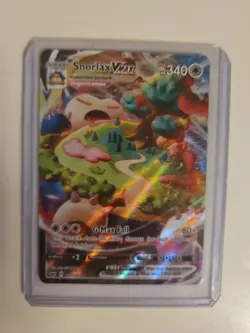 Pokemon TCG Snorlax VMAX Holo Ultra Rare Card Sword & Shield 142/202 - Image 1