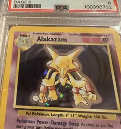 2000 Pokemon Base Set 2 Alakazam #1 - English Holo 1/130 - PSA 8 NM-MT - Image 4