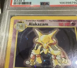 2000 Pokemon Base Set 2 Alakazam #1 - English Holo 1/130 - PSA 8 NM-MT - Image 5