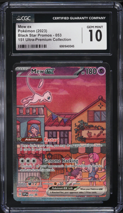 CGC 10 Mew ex 053 Pokemon 151 Ultra Premium Collection Black Star Promo Alt Art - Image 1