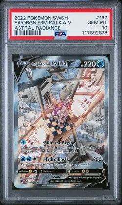PSA 10 Origin Forme Palkia V Alternate Art 167/189 Pokemon Astral Radiance - Image 1