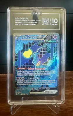 Iron Crown ex 158/131: Prismatic Evolutions SIR TAG 10 Gem Mint Pokemon - Image 1