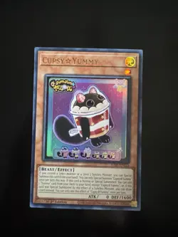Yugioh Cupsy Yummy JUSH-EN016 Ultra Rare 1st Edition NM - Image 1