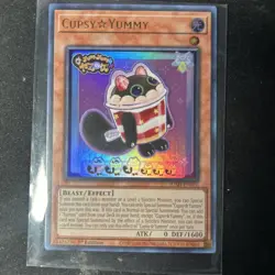 Yugioh Cupsy Yummy JUSH-EN016 Ultra Rare 1st Edition NM - Image 1