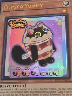 Yugioh Cupsy Yummy JUSH-EN016 Ultra Rare 1st Edition NM - Image 1