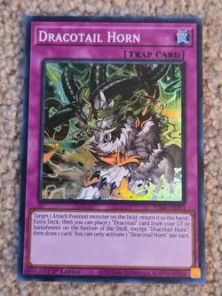 Yugioh! Dracotail Horn SUPER Justice Hunters JUSH-EN010 In Hand NM - Image 1