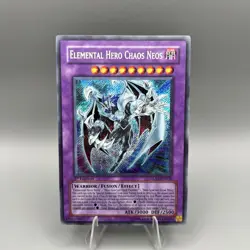 Yugioh Elemental Hero Chaos Neos Secret Rare 1st Edition GLAS-EN036 - Image 1