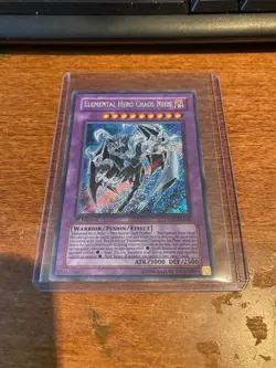 Yugioh Elemental Hero Chaos Neos Secret Rare 1st Edition GLAS-EN036 - Image 1