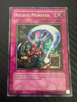 Yugioh Relieve Monster RP01-EN093 Secret Rare Unlimited LP - Image 1