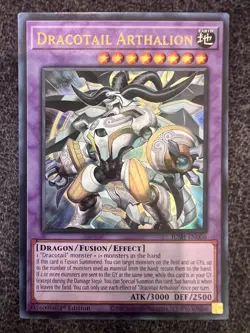 Yugioh Dracotail Arthalion JUSH-EN006 Ultra Rare 1st Edition NM - Image 1