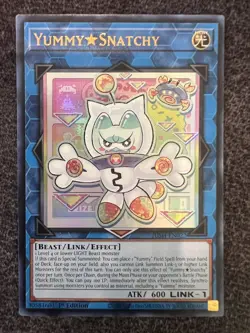 Yugioh Yummy Snatchy JUSH-EN022 Ultra Rare 1st Edition Justice Hunters Near Mint - Image 1